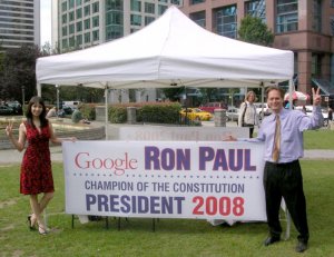 Marc and Jodie at their pavilion, 2007