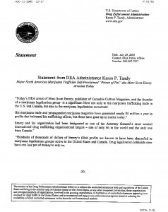 DEA Head Karen Tandy's statement on Marc