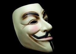 Guy Fawkes mask, from V for Vendetta. (photo: Ben Fredericson at Flickr)